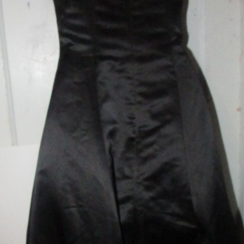 Jessica McClintock Black Silk Strapless Corset Mid - Picture 7 of 8